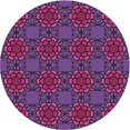 thumbnail image 1 of Ahgly Tapis d'Intérieur Lavable en Machine Carré Transitionnel Orchidée Foncée Violet, 3 Pieds Carré, 1 of 7