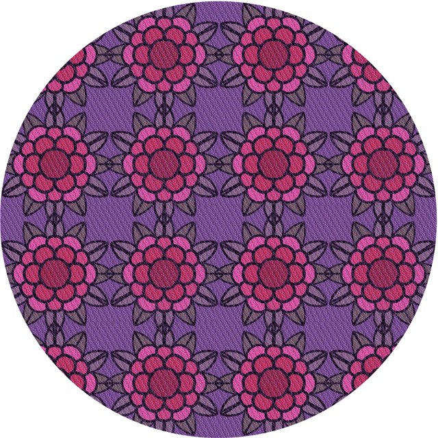 Ahgly Tapis d'Intérieur Lavable en Machine Carré Transitionnel Orchidée Foncée Violet, 3 Pieds Carré