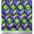 thumbnail image 1 of Soimoi Green Cotton Duck Fabric Aztec Geometric Fabric Prints By Yard 56 Inch Wide, 1 of 3