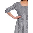 thumbnail image 3 of Moomaya Haut Indien Imprimé Robe Kurti Longue Tunique à Manches 3/4 Robes pour Femmes, 3 of 5
