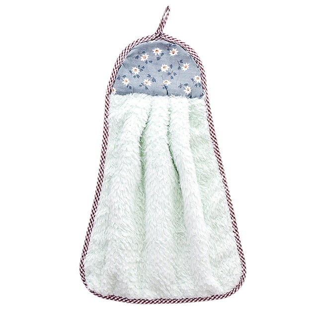 Agiferg Nonstick Oil Coral Velvet Hanging Hand Towels Kitchen Dishclout