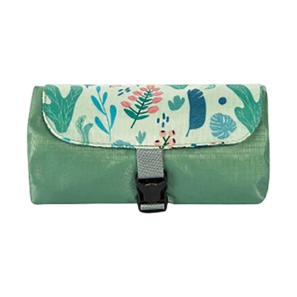 Tapis de Pique-Nique de Plage Mini, Napperon d'Extérieur pour Camping, Barbecues et Réunions de Famille, Conception Portable et Légère pour Activités de Plein Air, Ensemble de Tapis de Table à Manger pour 6, Tapis d'Assiette Rond à Imprimé Floral