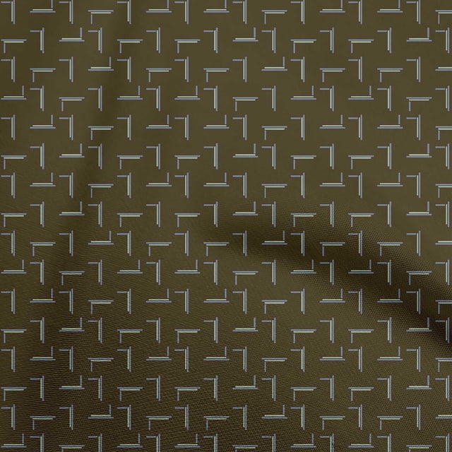 oneOone Cotton Poplin Chocolate Brown Fabric Abstract Irregular Lines Sewing Craft Projects Fabric Prints By Yard 56 Inch Wide