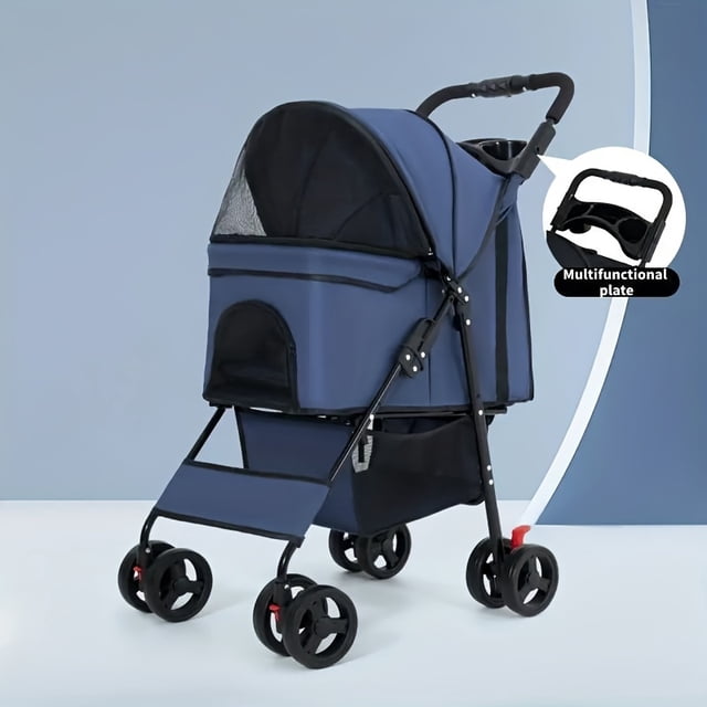 Pet Trolley Dog Trolley Foldable Pet Stroller, Lightweight Pet Trolley, Outdoor Small And