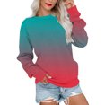 thumbnail image 1 of Chandails à Capuchon Mode pour Femmes 2023 Col Rond Mode Décontracté Manches Longues Imprimé Chandail Hauts Blouse Rabais de 50 % Liquidation Costumes d'Halloween/Noël, 1 of 3