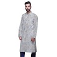thumbnail image 4 of Atasi Kurta Imprimé pour Hommes Col Mandarin Popeline de Coton Kurta Chemise Décontractée, 4 of 7