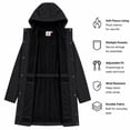 thumbnail image 2 of Reebok Women's Long Softshell Rain Jacket, Sizes XS-XXL, 2 of 5