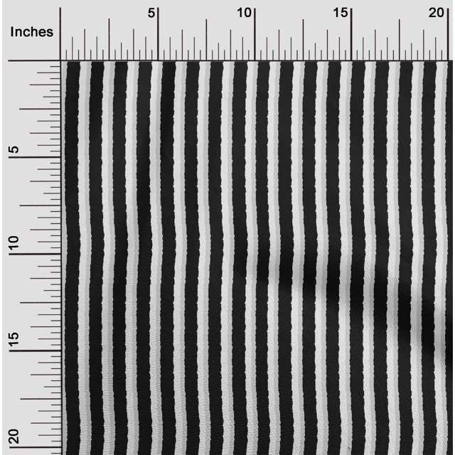 oneOone Cotton Poplin Fabric Stripe Block Print Fabric By The Yard 56 Inch Wide