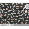 thumbnail image 3 of Soimoi Moss Georgette Fabric Text & Peanut Butter Food Printed Fabric 1 Yard 42 Inch Wide, 3 of 6