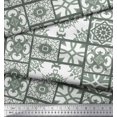 thumbnail image 3 of Soimoi Rayon Crepe Fabric Check & Damask Patchwork Print Fabric by Yard 46 Inch Wide, 3 of 3