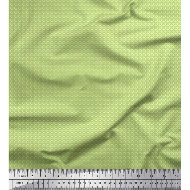 Soimoi Poly Georgette Fabric Triangle & Art Geometric Printed Craft Fabric by The Yard 52 Inch Wide