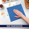 thumbnail image 4 of Microfiber Cleaning Cloth, 12 Pack, 12"x12", Reusable Washable Highly Absorbent Soft Quick Dry Towels for Home Window Mirror Car Spa, Blue, 4 of 9