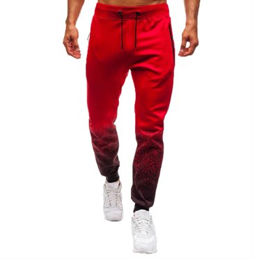 Ketyyh-chn99 Mens Pants 2024 Big and Tall Pants for Men Lightweight Trousers Cargo Pants Casual Athletic Baggy Street Pants Red,XL