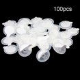 thumbnail image 1 of 100 Pcs Self Adhesive Hooks Adhesive buttons with eyelet Ceiling hook for hanging, 1 of 9
