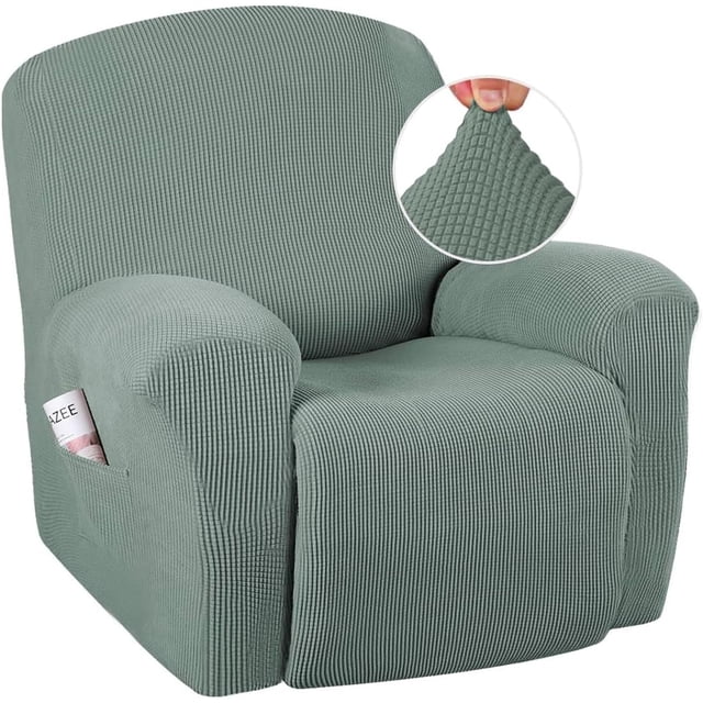 Super Stretch Recliner Couch Covers Chair Cover Form Fitted Non Slip Reclining Slipcovers for Standard Large Recliner, Soft Thick