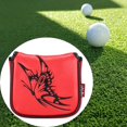 thumbnail image 5 of facefd Couvre-Maillet de Golf Universel pour Putter, Couvre-Chef Carré, Fermeture Magnétique, Protection, Papillon Rouge, 5 of 5