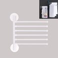 thumbnail image 1 of Towel Racks for Bathroom Swing Out Towel Racks for Bathroom,Kitchen Holder Wall Mounted Towel Bars with Hooks 5-Arm(White), 1 of 9