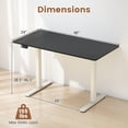thumbnail image 3 of Costway 48" x 24" Electric Standing Desk with LED Display 2 Memory Height Settings for Home Black+White, 3 of 9