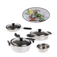thumbnail image 1 of 20-Pack Stainless Steel Pots Pans Cookware Miniature Toy Pretend Play Gift For Kid, 1 of 8