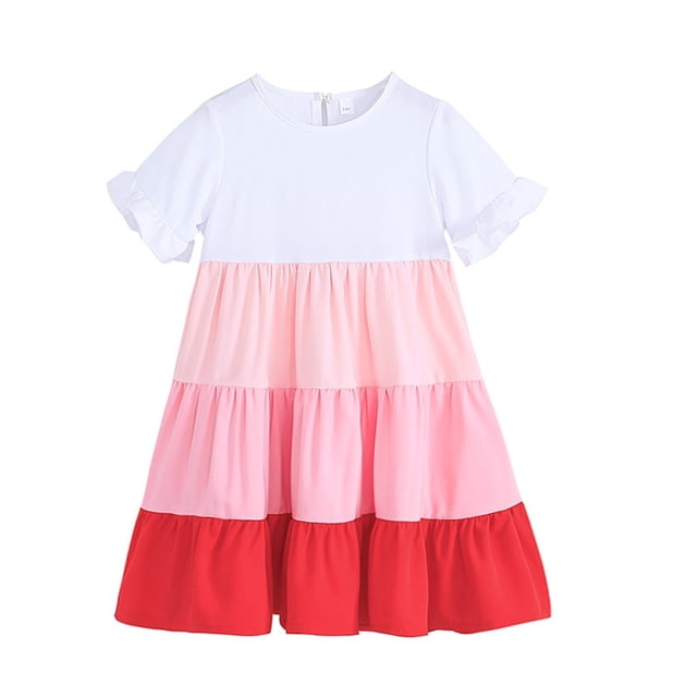 Ketyyh-chn99 Robes Fille Été Robe d'Été Été Manches Longues Robe Courte Princesse Jupe Tutu Sans Manches Robe d'Été Blanche, 4-5 Ans