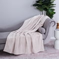 thumbnail image 4 of Better Homes & Gardens Soft Plush Beige Throw Blanket, 4 of 5