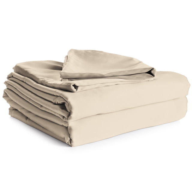 Cotton House - 100% Cotton Sheet Set, 450 Thread Count, King Size, Beige