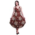 thumbnail image 1 of Bimba Robe Midi de Plage Imprimée Florale pour Femmes, à Bretelles, pour l'Été, Petite Taille, 1 of 1