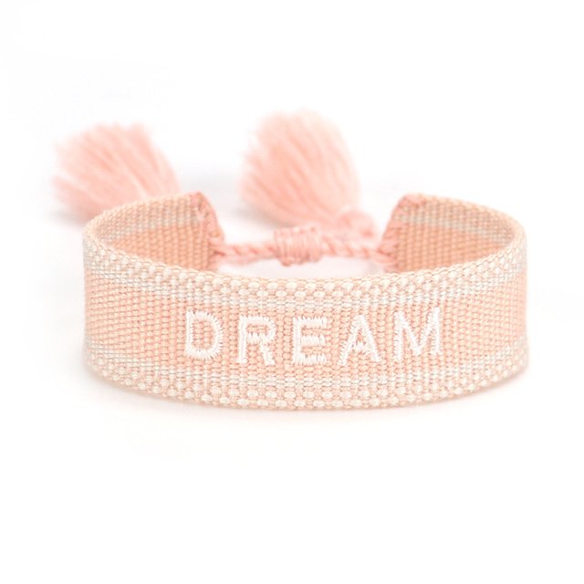 Thinsony Embroidered Character Bracelet Adjustable Rope Woven Friendship Precision Light-dream