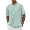 thumbnail image 1 of Chemises pour Hommes, Hommes Imprimé Col Rond Décontracté Mode Manches Courtes Blouses Col Rond Chemises, 1 of 5