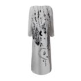 thumbnail image 5 of Robes pour Femmes Pulpeuses Aguichant Robe Longue à Imprimé Numérique Col en V avec Poches Robe à Manches Longues Chemises pour Femmes Chic Décontracté en Liquidation, 5 of 5