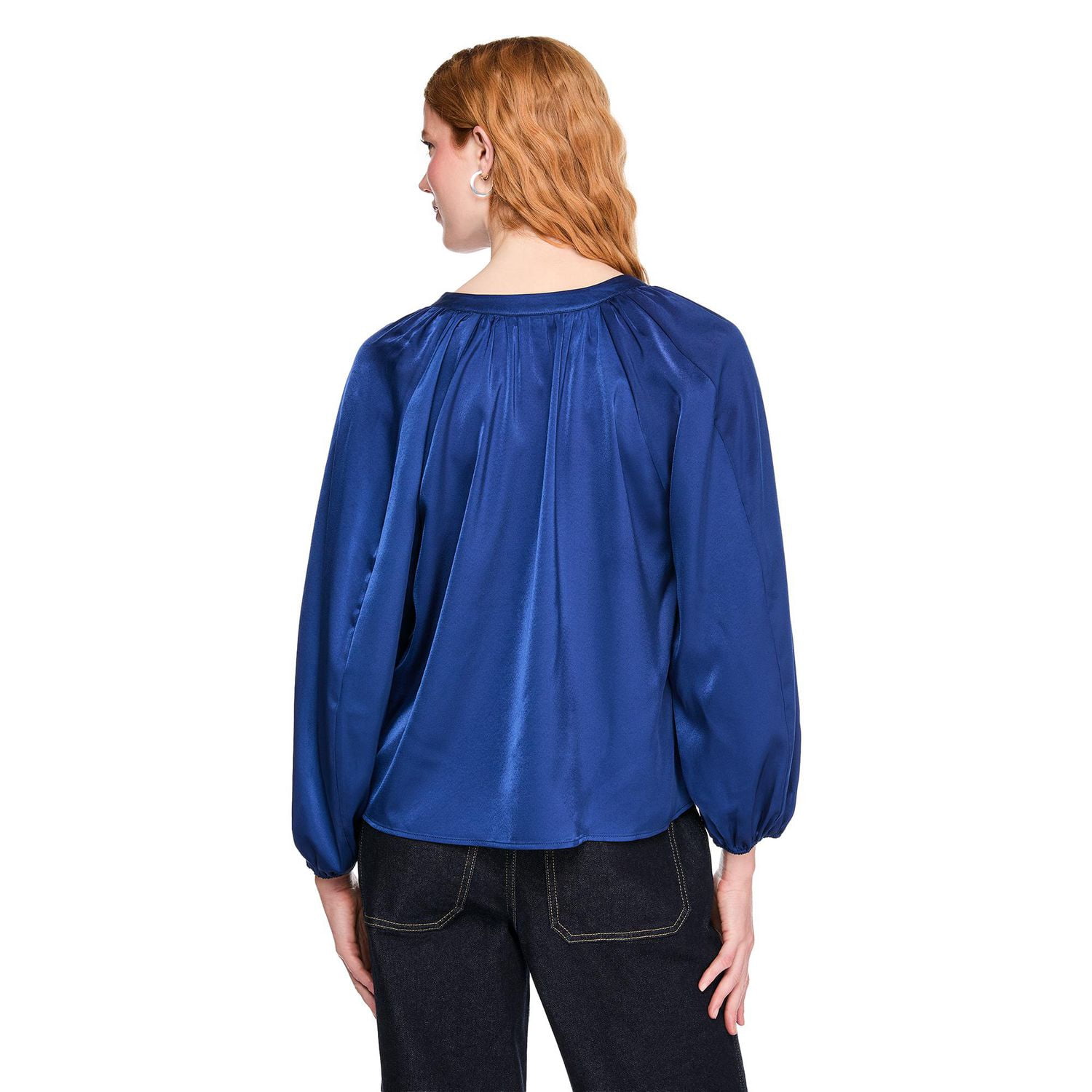 Chemisier en satin avec nouette George pour femmes