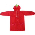 thumbnail image 1 of Children‘s Boys Girls Dinosaur Rainbow Printed Button Rain Jacket Hooded Windproof Raincoat, 1 of 6