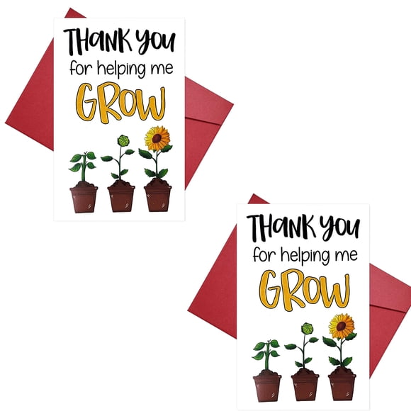 YSTIANN 2PCCS Heartfelt Thank You Card for Teachers – 12.5x17.6cm Appreciation & Leaving Gift for Educators, Teaching Assistants, Nursery Staff | "Thank You So Much" Greeting Card WJ85-5705