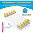 thumbnail image 2 of 2 Pack Pool Float Pool Hammock, Multipurpose Inflatable Water Hammock Swimming Pool Floaties, Pool Raft Hammock Lounger Chair with Air Pump, Pool Floats Adult for Beach, Lake (Yellow, Blue), 2 of 7