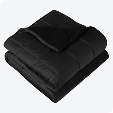 Bare Home 30 lbs Weighted Blanket for Adults - 80" x 87" - Minky Fleece, Black