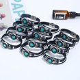 thumbnail image 3 of AMERTEER 12 Constellation Hand Woven Braided Leather Retro Zodiac Sign Charms Bracelet, 3 of 6
