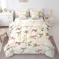 thumbnail image 1 of Erosebridal Hummingbird Bedding Queen Size, Botanical Leaves Comforter Sets with Sheets, Lightweight, 1 of 5