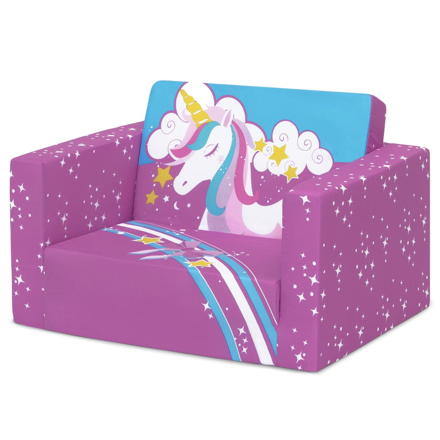 Delta Children Cozee Chaise rabattable - Chaise convertible 2 en 1 en chaise longue pour tout-petits et enfants