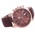 thumbnail image 1 of Fashion Womens Leather Strap Stainless Steel Quartz Watch Pointer Watch, 1 of 9
