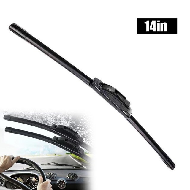 14-inch Windshield Wiper Blades, Advanced Multi-Layer Silicone Rubber, Streak-Free & Quiet All-Weather Performance Replacement for Car Front Wipers, 2-Pack