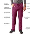 thumbnail image 3 of Adar Addition Scrubs for Men - Slim Leg Cargo Drawstring Scrub Pants - A6106 - Wine - L, 3 of 8