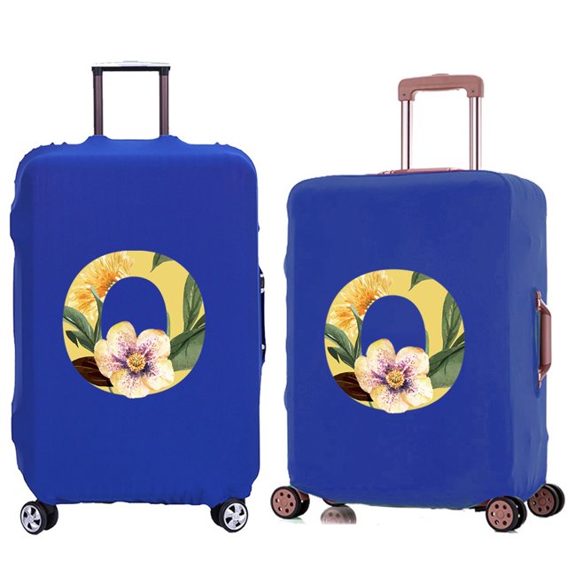 Luggage Cover Travel Suitcase Protective Cover for Trunk Case 18 ''-28 '' Foldable Elastic Suitcase Cover Floral Lettern Pattern 8floral O M