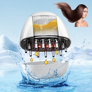 Suncoda masseur électrique, 2 en 1 Huile de cheveux Applicateur Pinceau de scalp Tête d'applicateur de scalope pour Sérum d'huile fluide