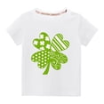 thumbnail image 1 of MeetoTime T-shirt Uni à Col Rond pour Tout-Petits Enfants Imprimé Fête de la Saint-Patrick Manches Courtes pour Garçons Filles, 1 of 3