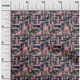 thumbnail image 1 of oneOone Viscose Jersey Fabric Square & Triangle Geometric Printed Fabric 1 Yard 60 Inch Wide, 1 of 1