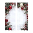 thumbnail image 1 of Hearth & Gear Rideaux Imprimés pour les Fêtes 2 Pcs de Rideaux Plats 2D Imprimés Rouges avec Flocon de Neige et Motifs Adaptés à la Chambre à Coucher Panneaux de Salon Rideau pour Lin Rideaux de Douche pour Salle de Bain, 1 of 6