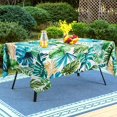 thumbnail image 2 of Nappe d'Extérieur Imperméable avec Trou pour Parasol pour Table Rectangulaire 60x84 Pouces Nappe de Patio Forêt Tropicale avec Fermeture Éclair, 2 of 5