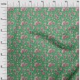 thumbnail image 3 of oneOone Polyester Spandex Tissu Vert à Fleurs Tissu pour Robe Tissu Imprimé Tissu au Mètre 56 Pouces de Large, 3 of 4