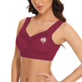 thumbnail image 4 of ManxiVoo Wireless Comfort Bras Full Coverage Minimizer with Adjustable Straps and Side Support for Everyday Wear Smooth T-Shirt Design XXL Size Watermelon Red, 4 of 7