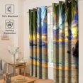 thumbnail image 5 of Music Curtains Grommet Light Filtering Window Drapes with Black White Musical Notes Music Sheet Print Pattern Decorative Privacy Curtains for Bedroom Living Room 2 Panels 52 x 84 Inch, 5 of 5